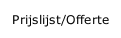 Prijslijst/Offerte